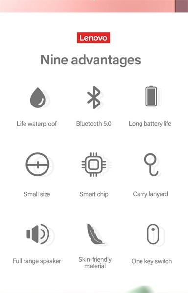 Caixa de Som Bluetooth L01 - Lenovo