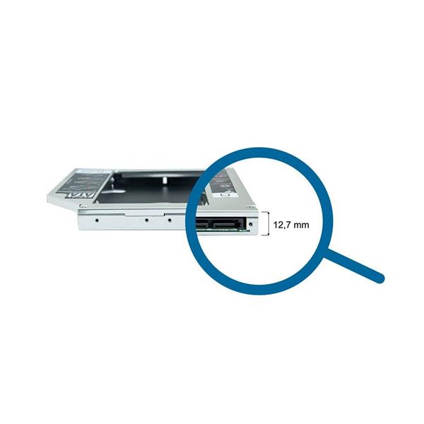 Adaptador Caddy 12.7mm Para HD Ou SSD Notebook Drive DVD - KP-HD009 - Knup