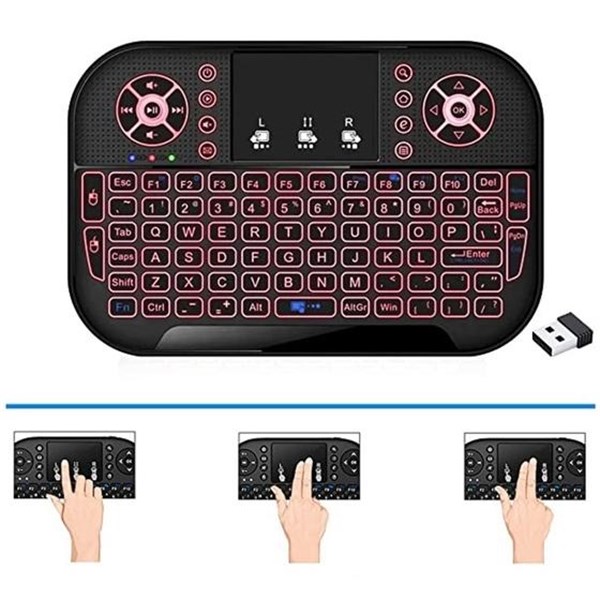 Mini Teclado Sem Fio Com LED - LE-7704 - Lelong