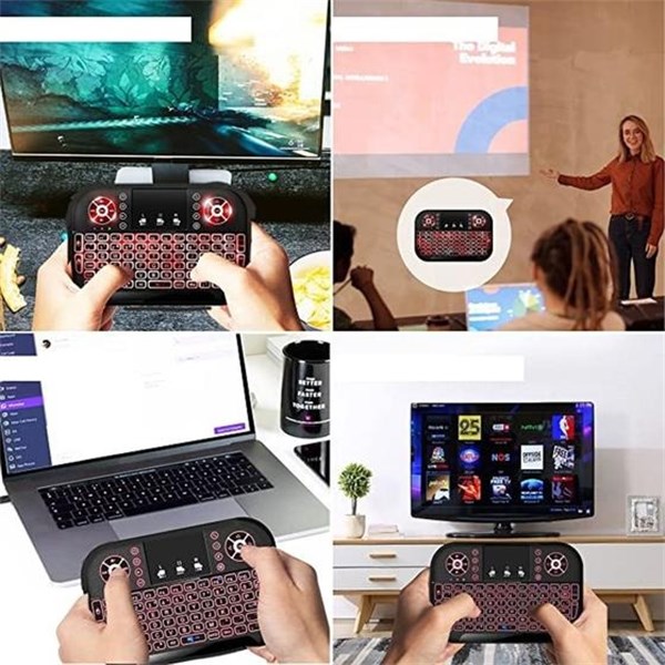 Mini Teclado Sem Fio Com LED - LE-7704 - Lelong