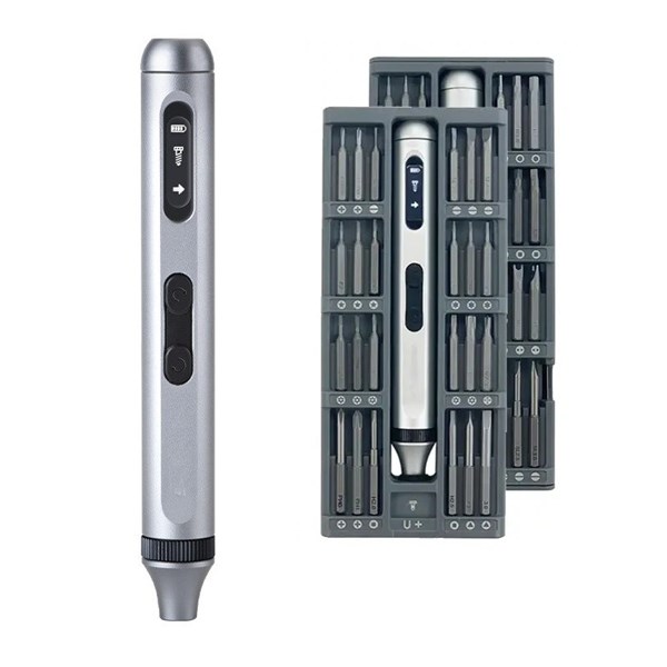 Chave Elétrica de Precisão Com LED - 51 Peças - Bits Magnéticos
