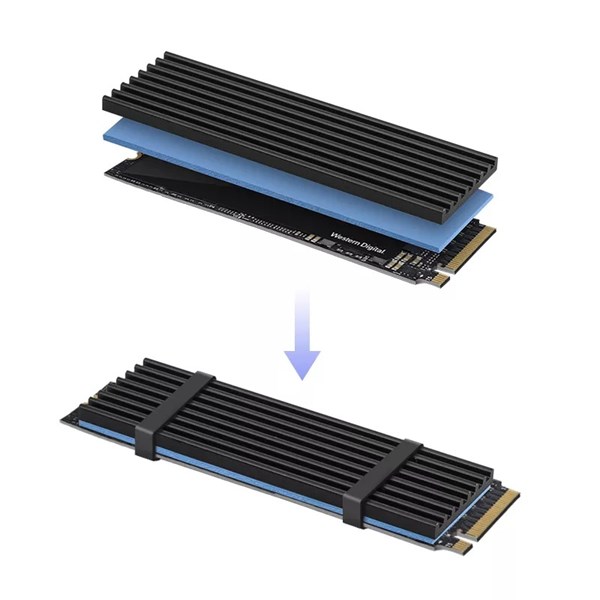 Dissipador Térmico Para SSD M.2 NVMe NGFF 2280 - 22x80mm - Dissipador Para SSD NVMe