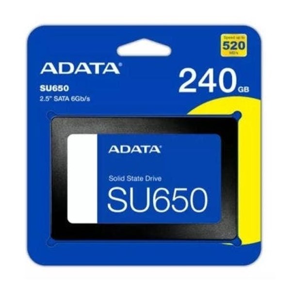SSD 240GB Sata III 2.5" - Leitura 520 Mbps Gravação 450 Mbps - SU650 - ADATA