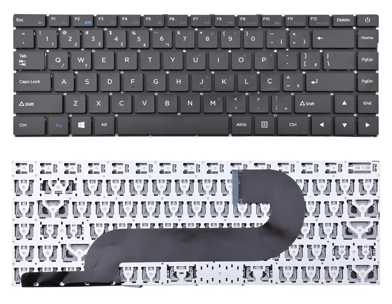 Teclado Para Notebook Positivo Master N1240 SCDY-315 Positivo Motion C4500c C4500ci C41tc C41tci Compaq 420 - Com Tecla Power - Sem Moldura - TC1047