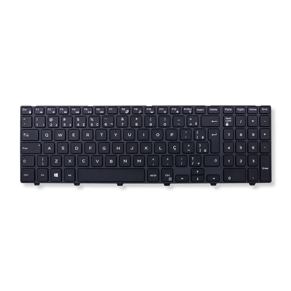 Teclado Para Notebook Dell 15-3000 15-5000 15-3567 15-5558 15-5547 15-5748 15-5545 17-5000 15 I15-5557-A10 P39F P40F P63F V147225BR - Com Led - Iluminado - Retro iluminado - Backlight - TC605