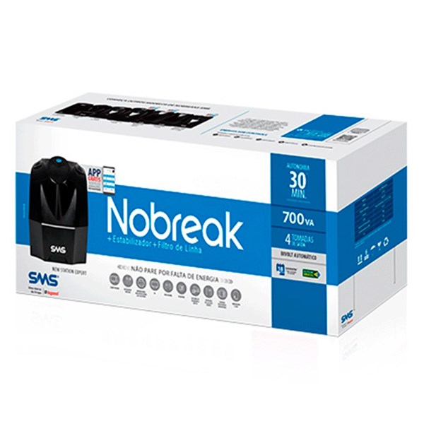 Nobreak SMS New Station 700VA Gerenciável - 4 Tomadas