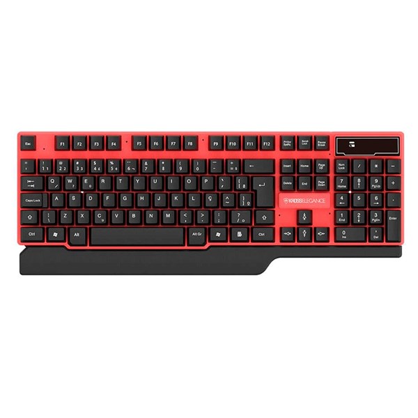 Combo Teclado e Mouse Sem Fio - Preto/Vermelho - KE-KM553V1 2 -  Kross Elegance