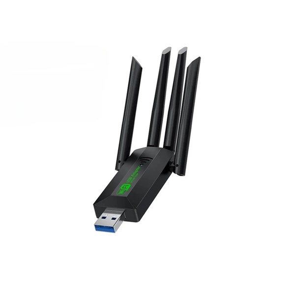 Adaptador Wifi Wireless USB Dual Band 2.4GHz 5GHz 1200M - 4 Antenas - WIFI-LA06