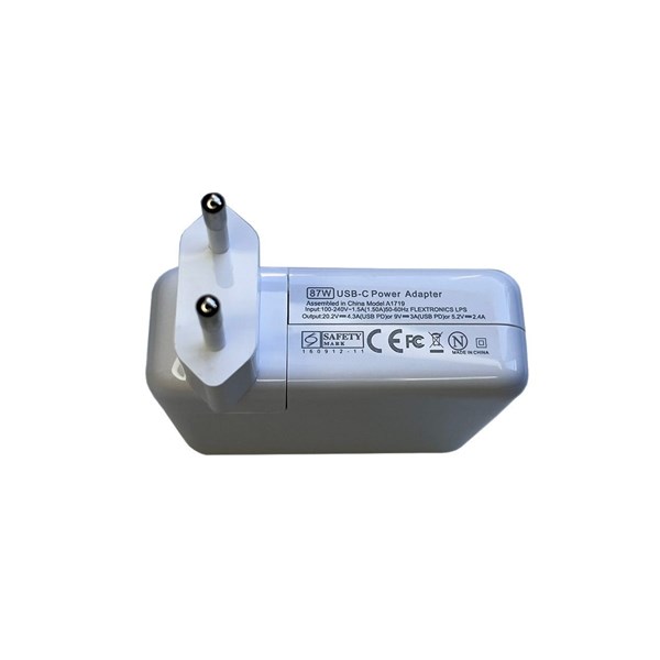 Fonte Carregador Apple Macbook Pro A1706 A1707 A1708 A1718 A1719 2016 - 5.2V 2.4A 9v 3A 20.2V 4.3A 87W - Conector Tipo C Type C