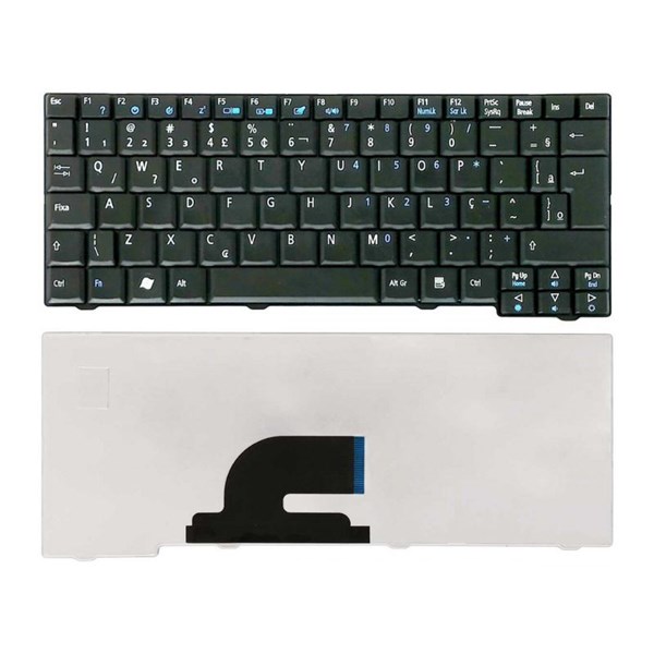 Teclado Para Netbook Acer Aspire One A110 A150 D150 D250 P531H 531 571 KAV60 ZG5 eMachines EM250 PK1306F0160 PK1306F0200 - Preto