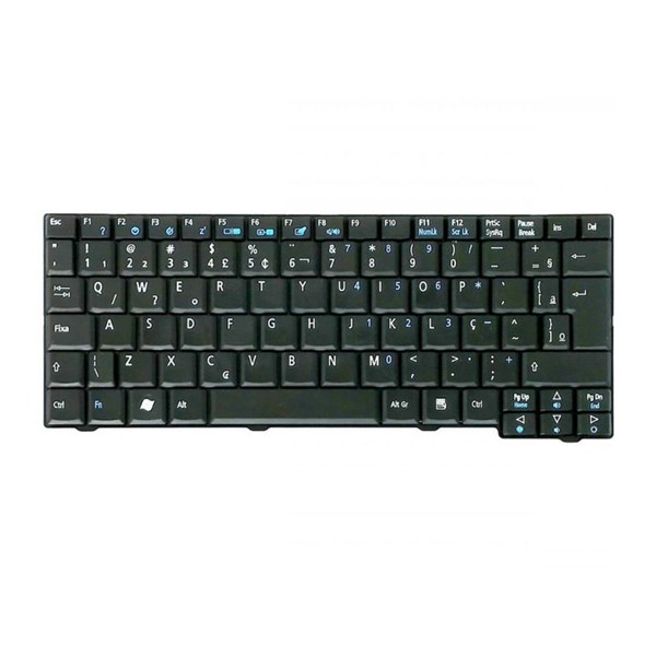 Teclado Para Netbook Acer Aspire One A110 A150 D150 D250 P531H 531 571 KAV60 ZG5 eMachines EM250 PK1306F0160 PK1306F0200 - Preto