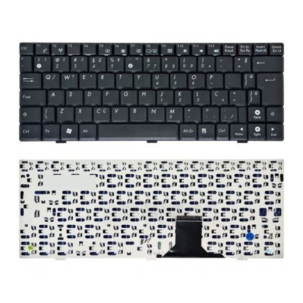 Teclado Para Netbook Asus EeePC 1000 1000H 1000HA 1002HA 1000HC 1000HD 1004 904HD Philco Phn10107 Megaware V021562ik4 V021562IS V0223DGDK3 0KN0-AC1BR01 - Preto