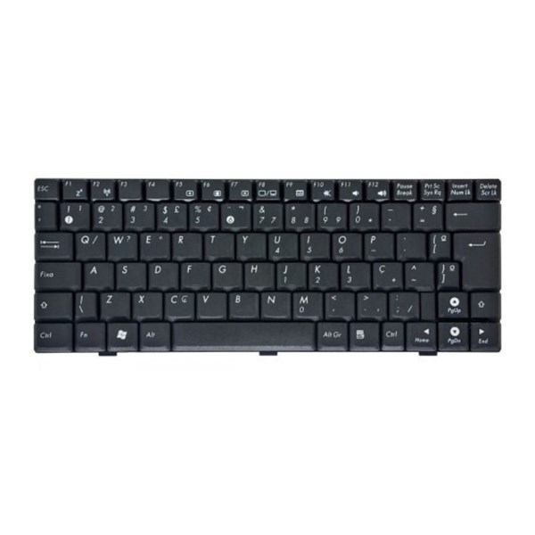 Teclado Para Netbook Asus EeePC 1000 1000H 1000HA 1002HA 1000HC 1000HD 1004 904HD Philco Phn10107 Megaware V021562ik4 V021562IS V0223DGDK3 0KN0-AC1BR01 - Preto