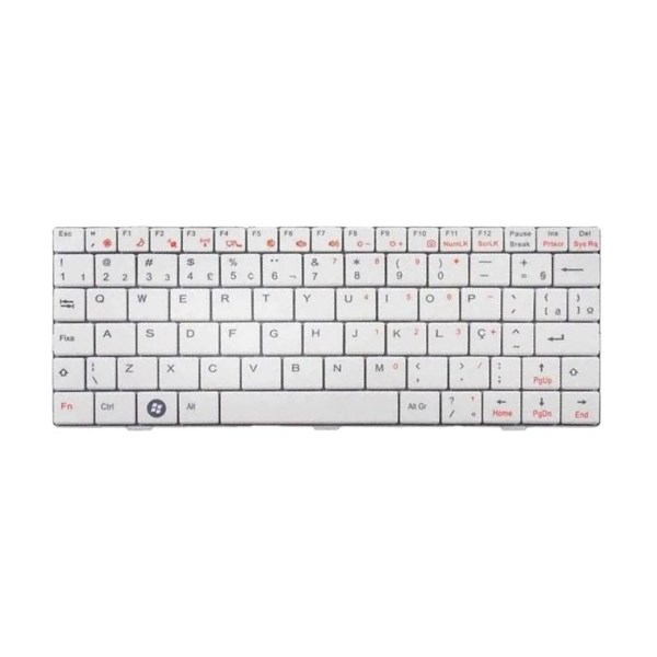 Teclado Para Netbook Positivo Mobo Red 4050 G3-ESC MP-08K80PA-3604H 71AT20414-20 - Branco