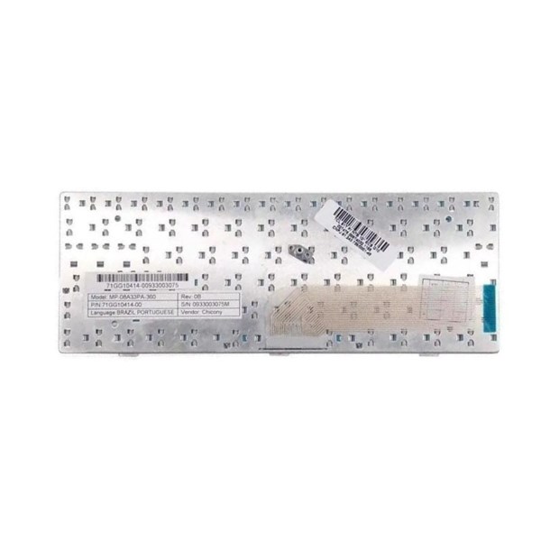 Teclado Para Netbook Positivo Mobo Red 4050 G3-ESC MP-08K80PA-3604H 71AT20414-20 - Branco