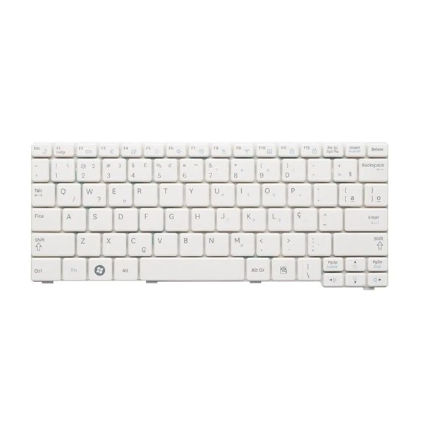 Teclado Para Netbook Samsung Samsung N128 N145 N140 N143 N148 N150 NP150 NP145 NP148 Plus NB20 NB30 - Branco - Branco