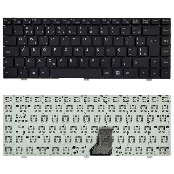 Teclado Para Notebook Compaq Presario CQ18 CQ-18 PRIDE-K1640 PN K1640 DK300 - BR - Sem Moldura - Preto - TC1081