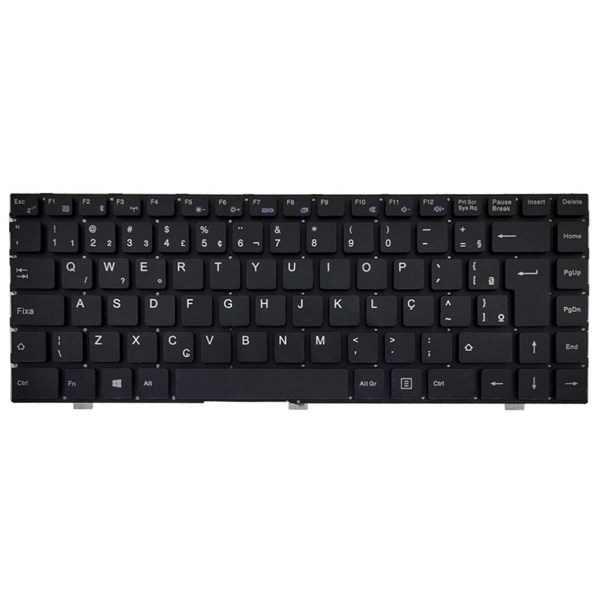 Teclado Para Notebook Compaq Presario CQ18 CQ-18 PRIDE-K1640 PN K1640 DK300 - BR - Sem Moldura - Preto - TC1081