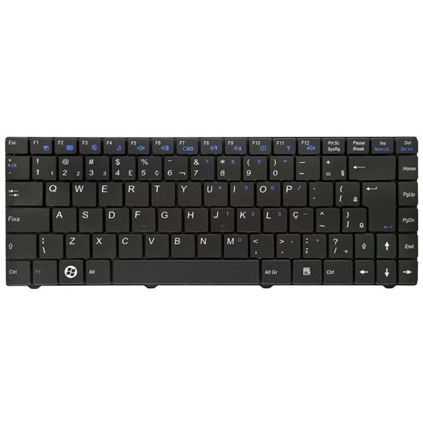 Teclado Para Notebook Philco 14D 14H Positivo Sim 6165 6175 N150 SIM+ 6080 6165 6175 6210 6240 6280 6630 7055 Intelbras I300 I330 Itautec A7420 W7425 Megaware 4129 H-Buster 1403 CCE Titan 123s Clevo W ...