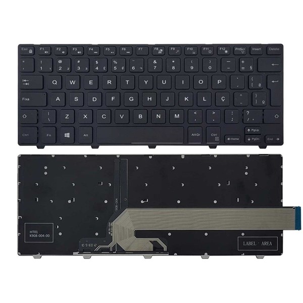 Teclado Para Notebook Dell Inspiron 14-3000 3441 3442 3443 3446 3447 3451 3458 3465 3467 3468 5000 5442 5445 5447 5457 5458 5452 5455 5458 5459 5468 I14-5448 I14-5458 Latitude 3450 3460 3470 3480 P53G ...