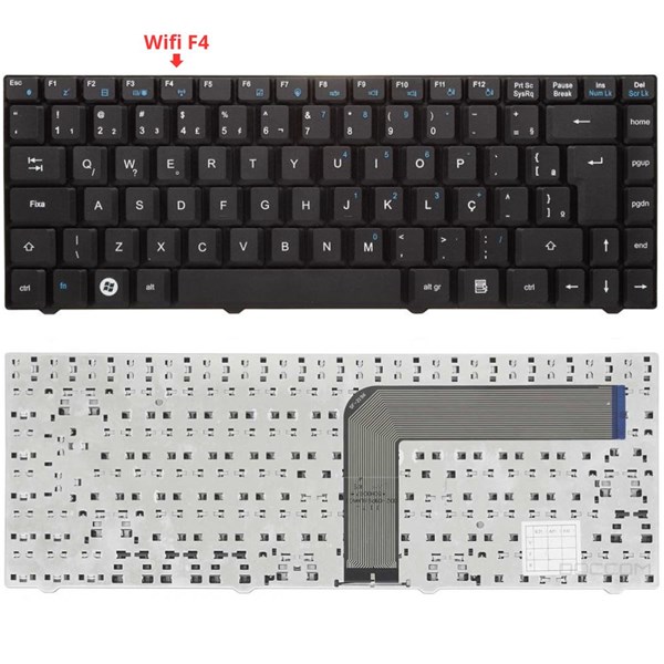 Teclado Para Notebook Philco 14A PHN14A PHN14A2 PHN 14611 14651 14A-R223 14A2-P223 14A3 14AP223LM 14AR243 82R-14A001-4211 MP-05698PA-F51 MP-09P88PA-F511 - Wifi F4