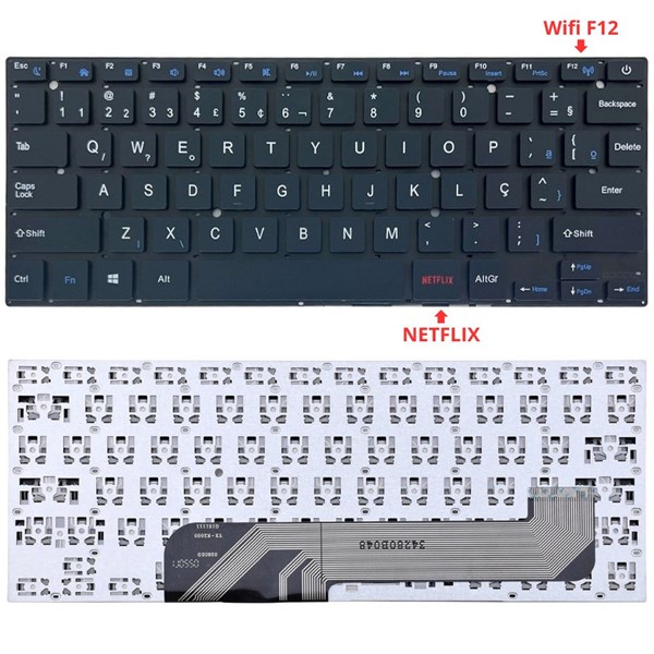 Teclado Para Notebook HP Compaq CQ25 CQ-25 CQ 25 PC806 - Wifi F12 - Sem Moldura - TC1038
