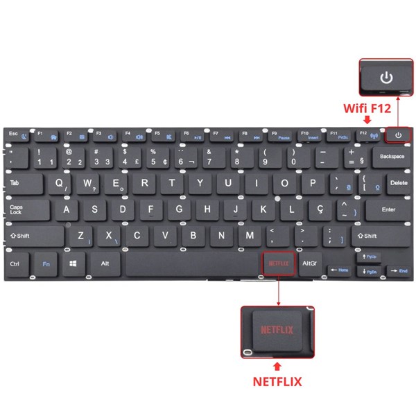 Teclado Para Notebook HP Compaq CQ25 CQ-25 CQ 25 PC806 - Wifi F12 - Sem Moldura - TC1038