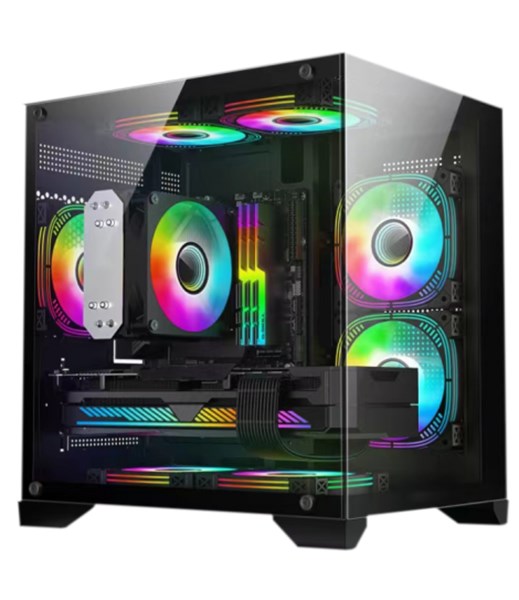 Gabinete Gamer Preto - Com 4 Fans Inclusos - GB1790 - Sem Fonte - Tamanho 350x270x350mm - Hayom