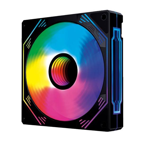 Kit 3 Fans Coolers 12x12cm Preto - Com Controlador e Controle Remoto - FC1308