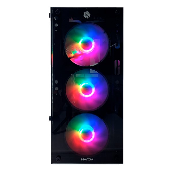 Gabinete Gamer Preto - Com 4 Fans Inclusos - GB1749 - Sem Fonte - Tamanho 330x180x425mm - Hayom