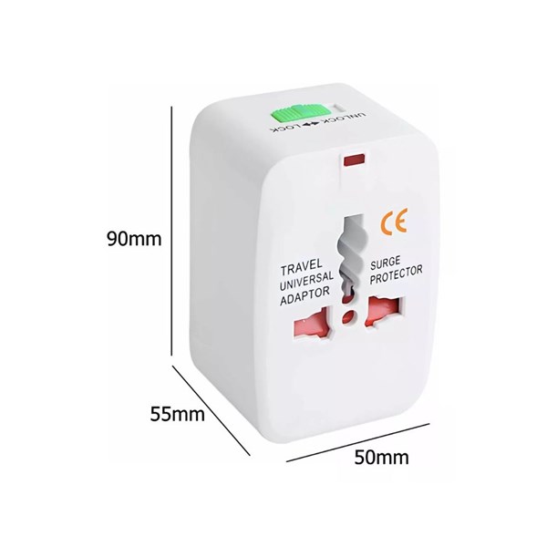 Adaptador de Tomada Universal Internacional Eua Europa Asia