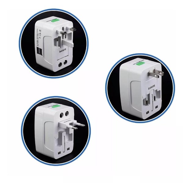 Adaptador de Tomada Universal Internacional Eua Europa Asia