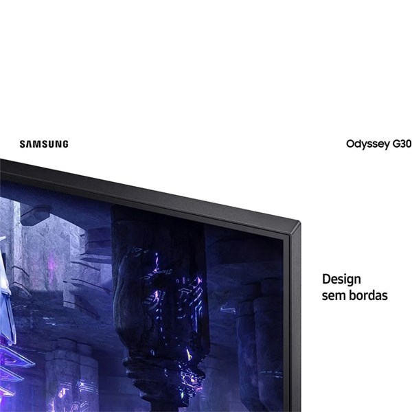 Monitor Gamer Samsung Odyssey 24", FHD, 144 Hz, 1ms, com ajuste de altura, HDMI, DP, VGA, Freesync, Preto, Série G3