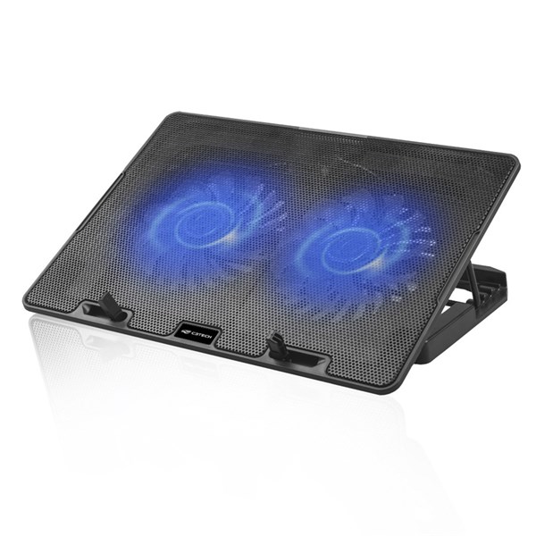Suporte Para Notebook 15,6" - Refrigerada com 2 Coolers de 125mm Com LED Azul Com USB - NBC-50BK NBC-50V2BK - C3Tech