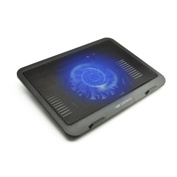 Suporte Para Notebook 14" - Base Refrigerada Com Cooler de 140mm com Led Azul com USB - NBC-11BK C3Tech