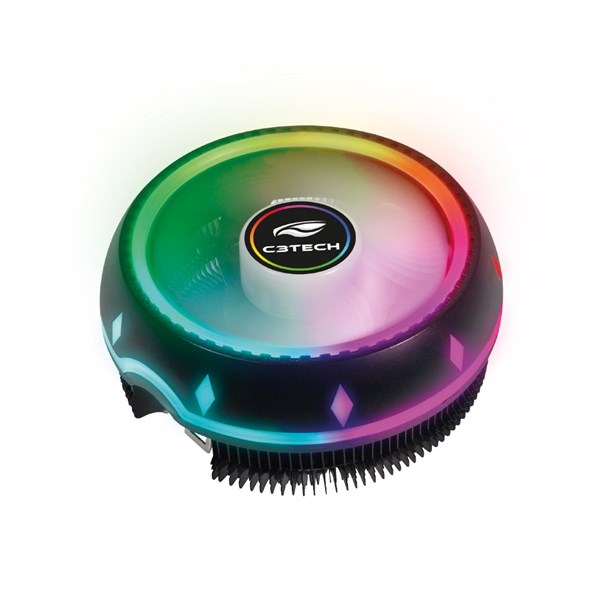 Cooler Para Processador CPU Intel LGA 775 1150 1151 1155 1156 1200 1366 AMD FM1 FM2 AM2 AM2+ AM3 AM3+ AM4 - FC-L20RGB - C3Tech