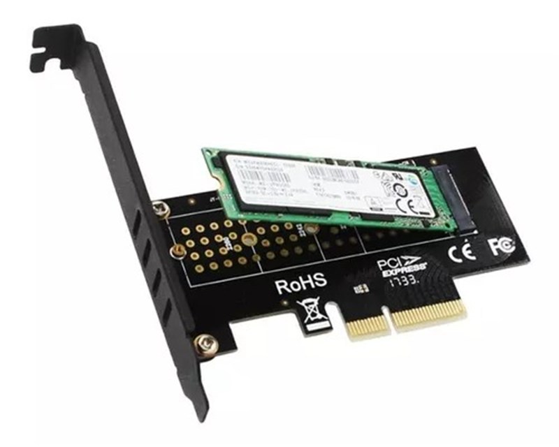 Placa PCIe Para SSD M.2 NVMe PCI-E 3.0 X4 X8 X16 - KP-AD135 - Knup
