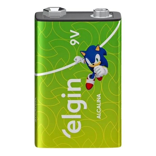 Bateria Alcalina 6LR61 9V - Elgin - 1 Unidade