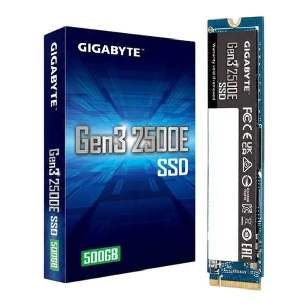 SSD 500GB M.2 NVMe 2280 PCIe 3.0 Gen3 2500e - Leitura 2300Mbps Gravação 1500Mbps - GIGABYTE