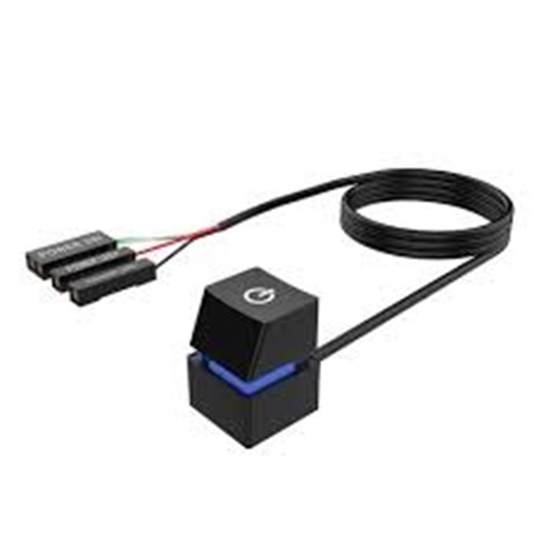 Botão Power Para PC Desktop Computador - Com LED RGB - Com Cabo 2M - Power Switch Extension Cable