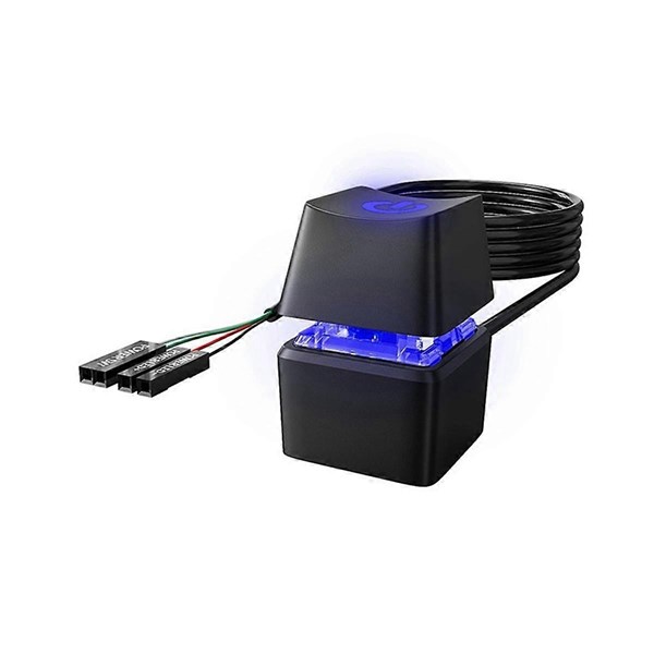 Botão Power Para PC Desktop Computador - Com LED RGB - Com Cabo 2M - Power Switch Extension Cable