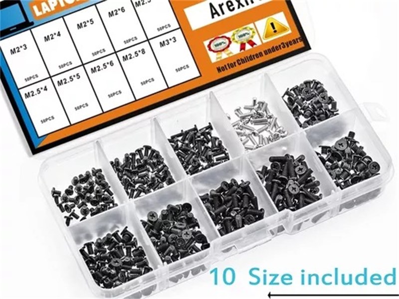 Kit de Parafusos Para Notebook - 500 Peças - Laptop Screws Kit 500 Arexiro