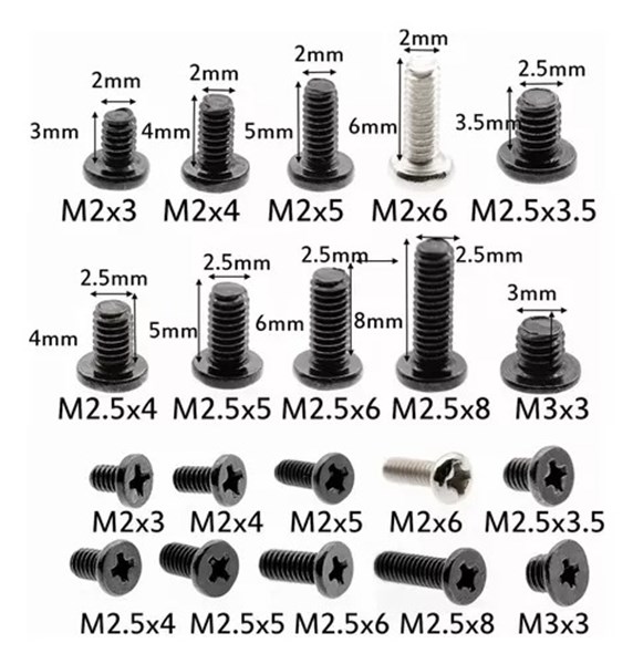Kit de Parafusos Para Notebook - 500 Peças - Laptop Screws Kit 500 Arexiro