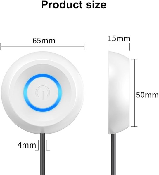 Botão Power Para PC Desktop Computador - Com LED RGB - Com Cabo 1.8M - Power Switch Extension Cable - X3-BK-1.8M - Branco