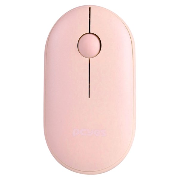 Mouse Sem Fio 1600DPI - College Pink Silent Click - Dual Mode Wireless + Bluetooth - PMCWMDSCP - PCYes