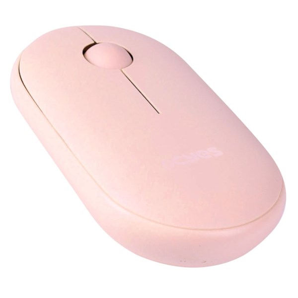 Mouse Sem Fio 1600DPI - College Pink Silent Click - Dual Mode Wireless + Bluetooth - PMCWMDSCP - PCYes