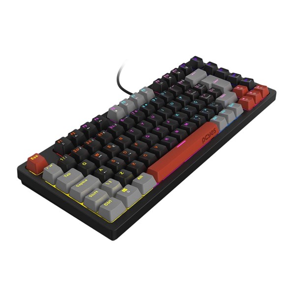 Teclado Mecânico 75% Kirin Black Vulcan - Switch Blue - LED Rainbow - PTKR75BL - PCYES