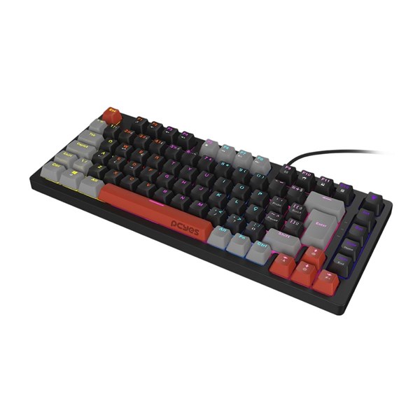 Teclado Mecânico 75% Kirin Black Vulcan - Switch Blue - LED Rainbow - PTKR75BL - PCYES