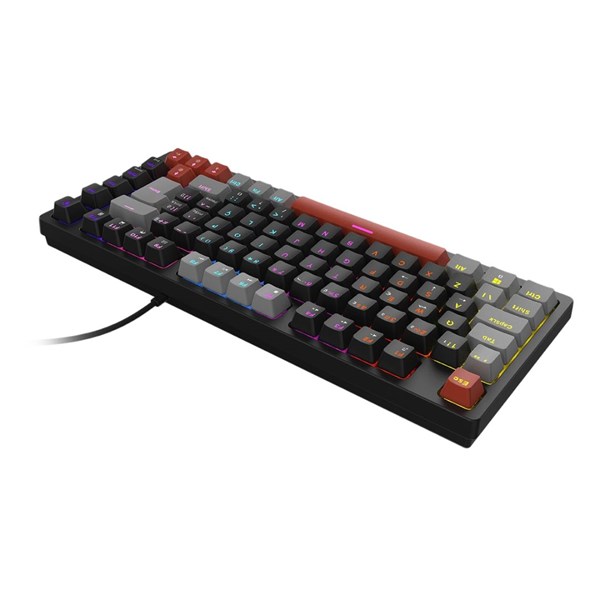 Teclado Mecânico 75% Kirin Black Vulcan - Switch Blue - LED Rainbow - PTKR75BL - PCYES