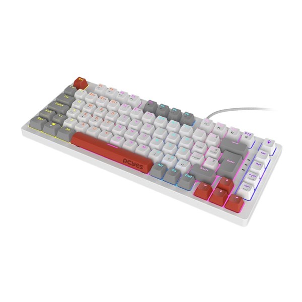 Teclado Mecânico 75% Kirin White Ghost - Switch Blue - LED Rainbow - PTKRWG75BL - PCYES